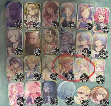 프로세카 글리터 스퀘어 캔 배지 세트 낱개 판매