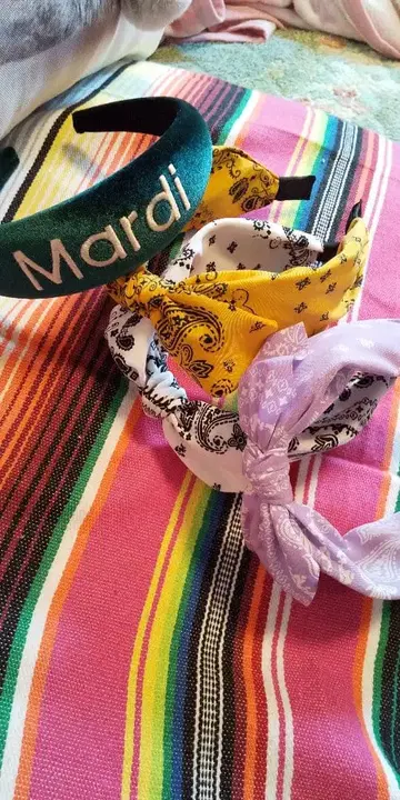 헤어밴드 세트 (Mardi 벨로아 자수 포함)