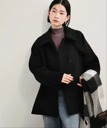 LE CERCLE par rope' 2WAY 스탠드 카라 미들 기장 코트