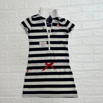 르꼬끄 스트라이프 폴로 원피스 여성용 골프