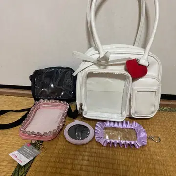 WEGO 이타백 키라후와누이  화이트 빨간색 하트