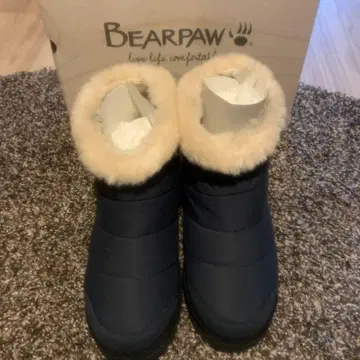 [거의 미사용] BEARPAW 베어파우 여성용 스노우 부츠 네이비