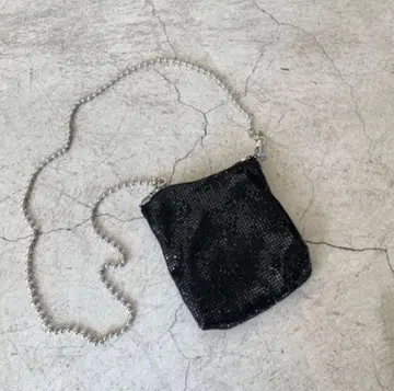 [ 새상품 ] LOWRYS FARM 메탈 메쉬 파우치 숄더