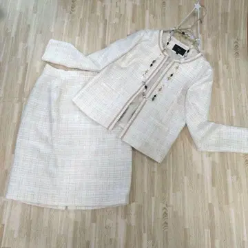 컨디션 최상 SHIPS 아이보리 스커트 셋업 M 오피스 시치고산