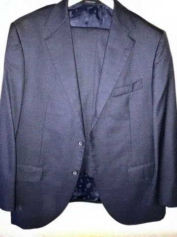 카시야마 수트 네이비 3버튼 단회전 빅 사이즈