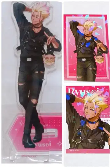 블루 록 시도 류세이 안아 시리즈 아크릴 스탠드 홀로그램 카드