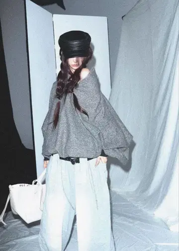 [미사용에 가까움] 선착순 오버 트위드 집 재킷