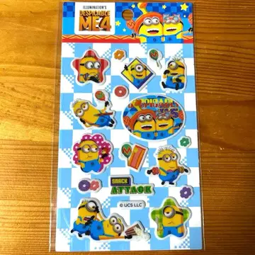 [ 미사용 새상품 ] 미니언즈 모자 꽁지 드롭씰 씰