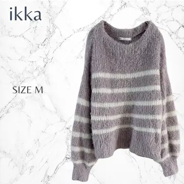 이카 보더 성숙/러블리 데일리 캐주얼 라프 니트 스웨터 M