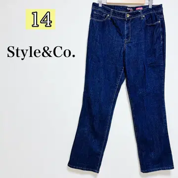 새상품급 Style&Co. 스트레이트 레그 데님 [14] 짙은 블루