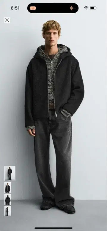 택 포함 새상품 ZARA 후드 부착 후드티 S 사이즈