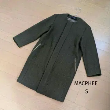 MACPHEE 노카라 코트 올리브 34 S 울