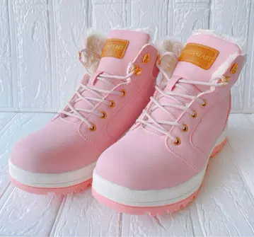 25.5cm 핑크 방한 부츠 트레킹 부츠 스노우 신발
