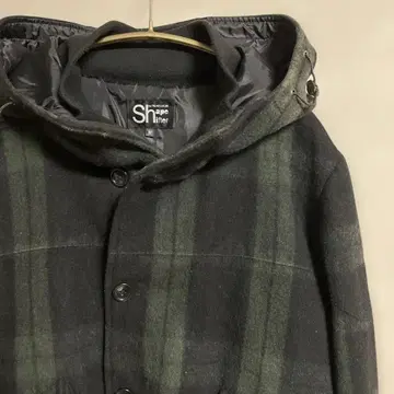 아우터 프리 울 체크 코트