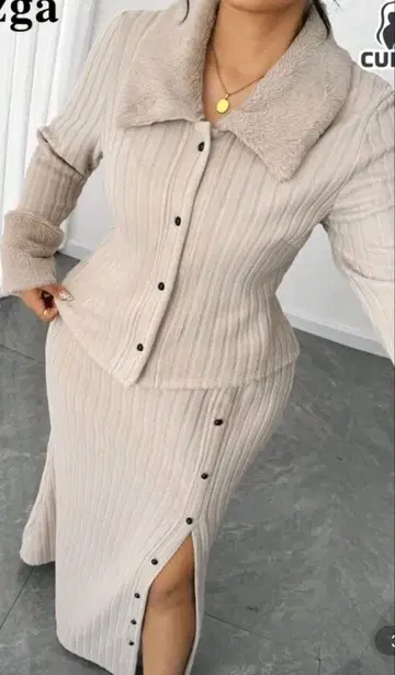 셋업 롱 스커트