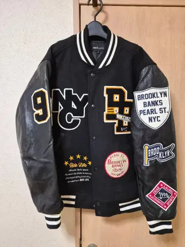 DEARLAUREL BROOKLYN BANKS 바시티 자켓 블랙 M