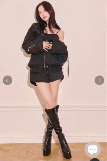 RANDY 패디드 트위드 카고 셋업