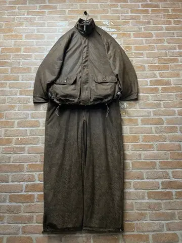 00s 스웨이드 자켓 셋업 스웨이드 팬츠 브라운 y2k 구제 의류