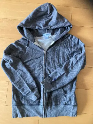 그레이 후드 부착 집업 후드티