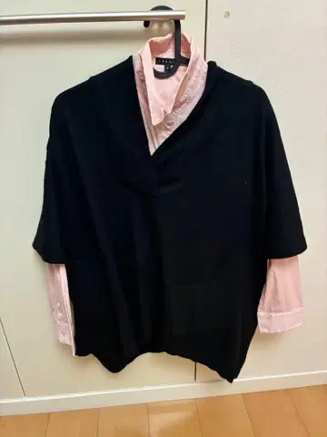 블랙 캐시미어 니트 베스트 S