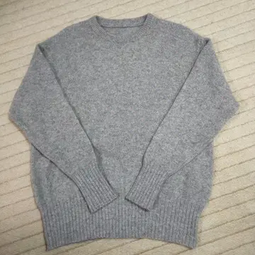 북유럽,  울 캐시미어 베이직 니트 M 그레이