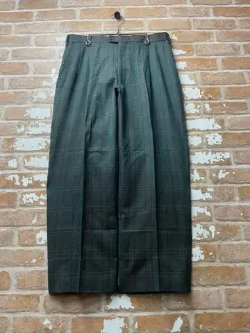 90s 슬랙스 체크 무늬 체크 슬랙스 2턱 옥벌레 y2k 구제 의류