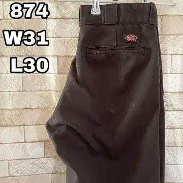 디키즈 874 워크 팬츠 자수 브라운 31 x 30