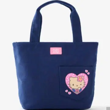 새상품 헤이세이 갸루 헬로키티 토트백 네이비 일광화상 레오파드 핑크