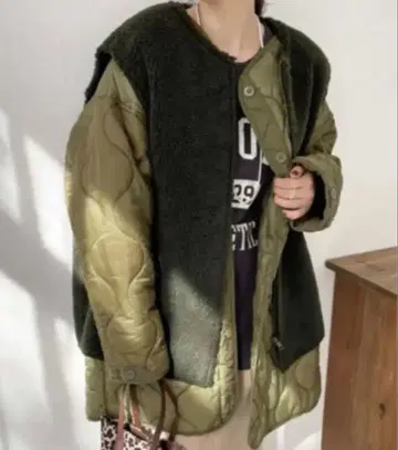 디스코트 3WAY 보아 베스트 부착 퀼팅 코트