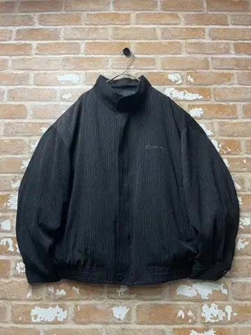 90s ORORA 자켓 블루종 자수 블랙 y2k 올 패턴 원 포인트