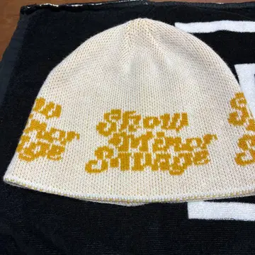 BMSG SMS 아이보리 니트 모자 문자 디자인