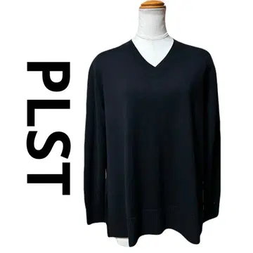 택 포함 새상품 PLST 플라스테 스웨터 니트 긴팔 블랙 S