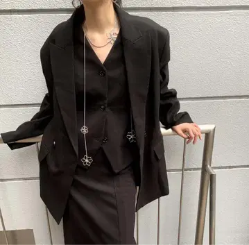 24AW chuclla LONSLAN 더블 브레스트 오버 사이즈 자켓