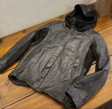 ripvanwinkle 호스 가죽 후드티 블랙