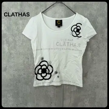 # CLATHAS 꽃무늬 프린트 반팔 T셔츠 상의 꽃