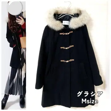 그라시아 퍼 블랙 코트