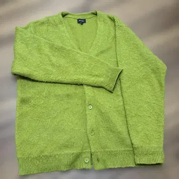 BEAMS 그린 모헤어 혼방 가디건 L 사이즈
