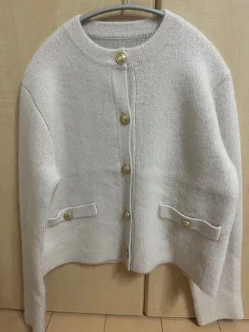 anuans 라쿤 블렌드 노카라 니트 자켓