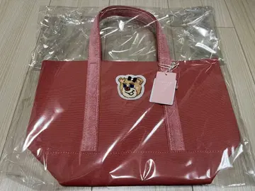 러브러리 바이 페이 올드 테디 걸 와펜 토트백 핑크 스몰 사이즈