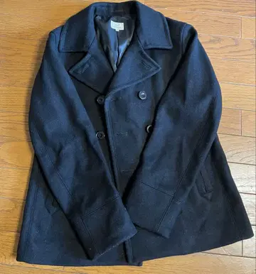 GREEN LABEL RELAXING 블랙 피 코트 M