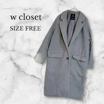 더블 클로젯 체스터 코트 롱 캐주얼 심플 가을/겨울 그레이