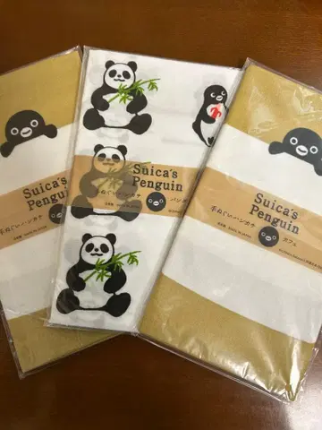 수박 펭귄 손수건 3개 세트