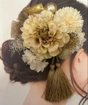 성인식 일본 의류 후리소데 시치고산 사전 촬영 머리 장식