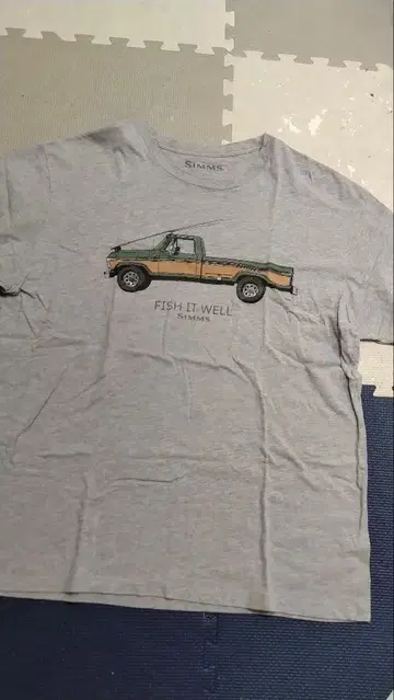 SIMMS 낚시 트랙 T셔츠 L 사이즈 그레이