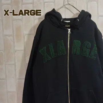 엑스라지 후드티 집업 블랙 자수