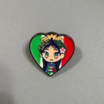 오사카 간사이 만박 이탈리아관 컬렉터블 핀 배지 이탈리아짱 하트