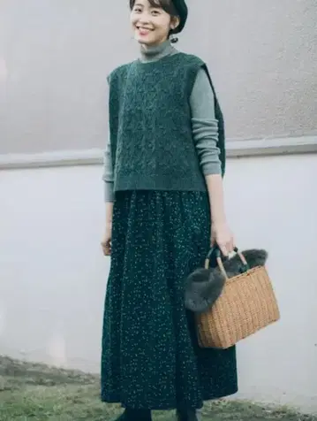 사만사 모스모스 유베시짱 콜라보 원피스 & 니트 베스트