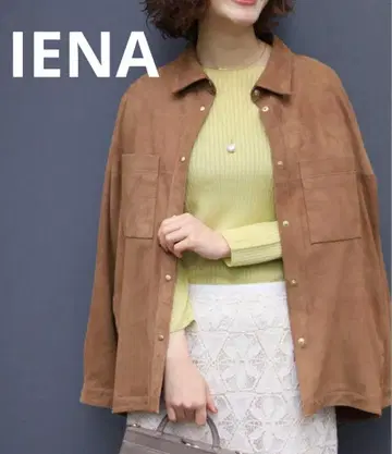 정가 51,700엔 IENA 스웨이드 셔츠 자켓 천연 가죽