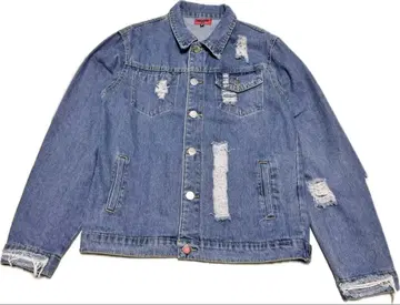 424 데미지 데님 자켓 XL