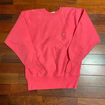 핑크 USA제 Reverse Weave L 90s 자수 택